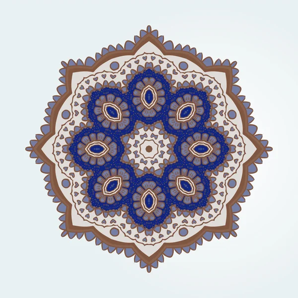 Bouddhisme motif bleu lotus — Image vectorielle