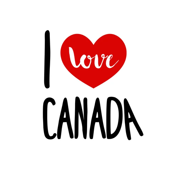 Ich liebe kanada — Stockvektor