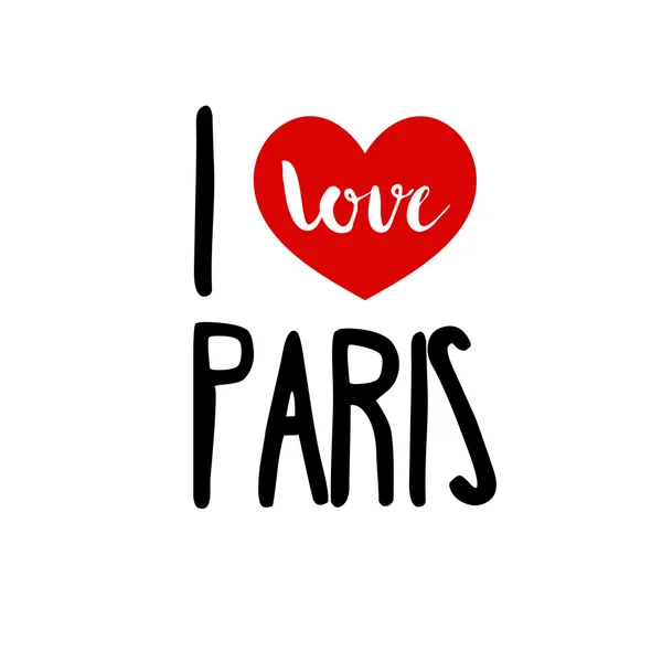 Amo Parigi. — Vettoriale Stock