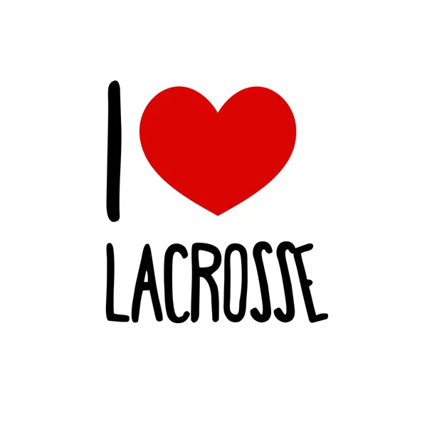 Adoro il lacrosse. — Vettoriale Stock