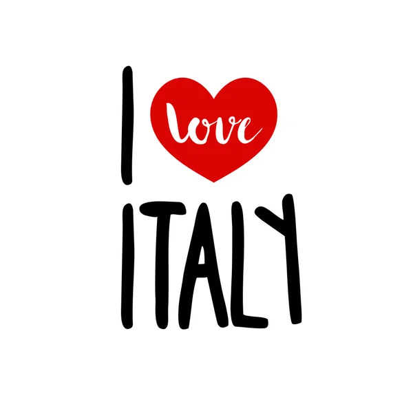 I love Italy — Stock Vector