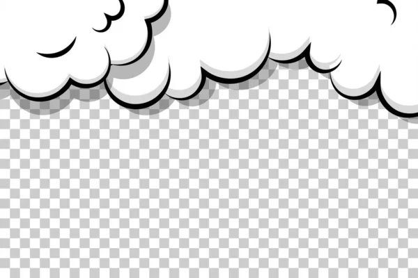 Plantilla de nube artoon puff sobre fondo transparente — Vector de stock