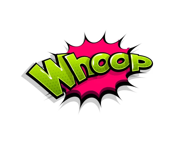Comic testo whop whoop logo effetti sonori — Vettoriale Stock