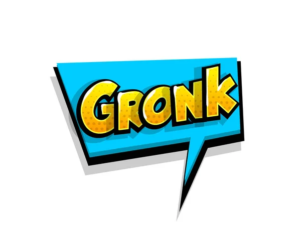 Comic κείμενο gronk, grr ηχητικά εφέ λογότυπο — Διανυσματικό Αρχείο