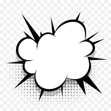 Metin için sarı çizgi roman konuşma balonu