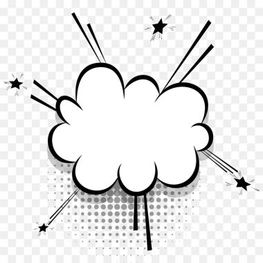 Metin için sarı çizgi roman konuşma balonu