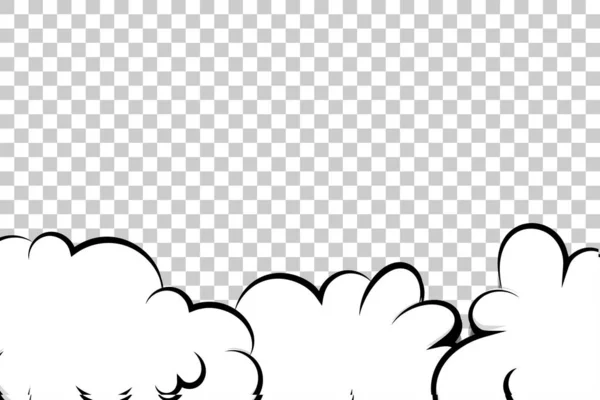 Plantilla de nube artoon puff sobre fondo transparente — Vector de stock