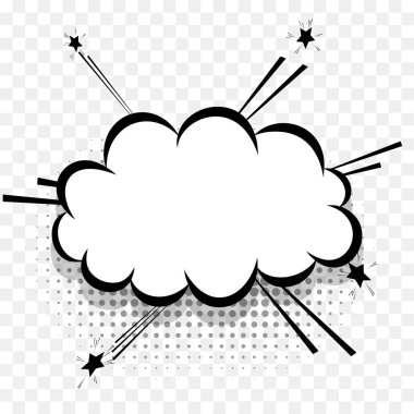 Metin için sarı çizgi roman konuşma balonu