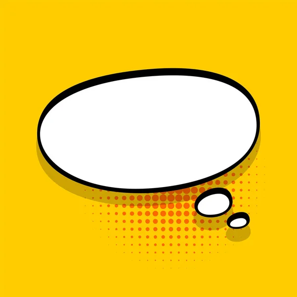 Bolha de discurso em quadrinhos amarelos para texto — Vetor de Stock