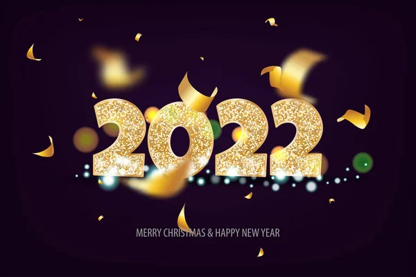 2022 Frohes Neues Jahr traditioneller Schriftzug — Stockvektor