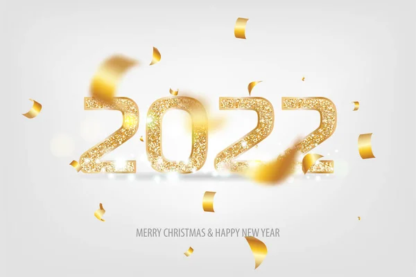 2022 Feliz Ano Novo texto tradicional lettering — Vetor de Stock