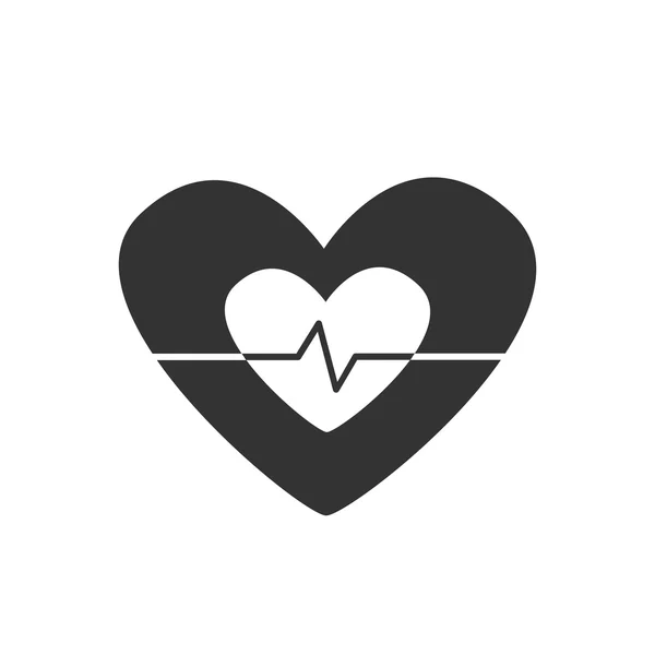 Vector pictogram hart pulseert — Stockvector