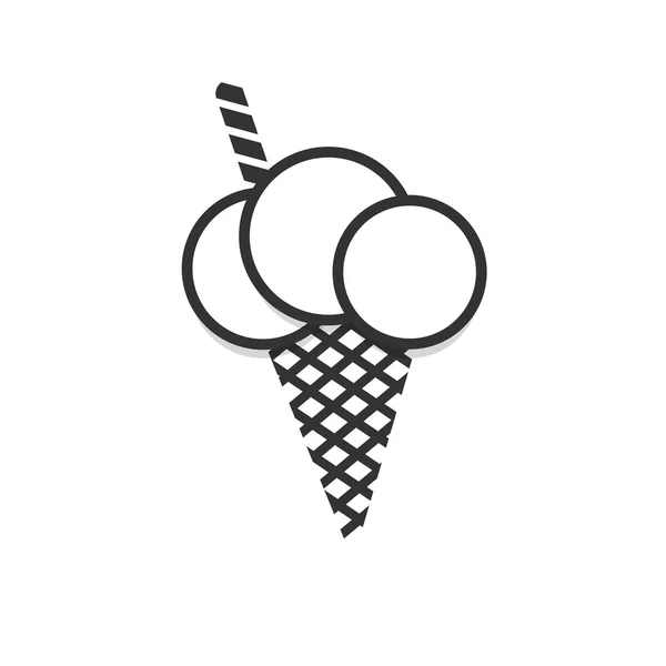 Vector icon ice cream cone — Stock Vector