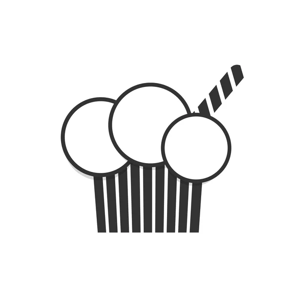 Icône vectorielle crème glacée — Image vectorielle
