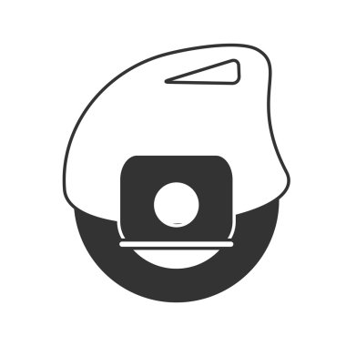 Elektrik tek tekerlekli sirk bisikletine vektör simgesi