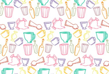 Yemekleri renk vektör desen