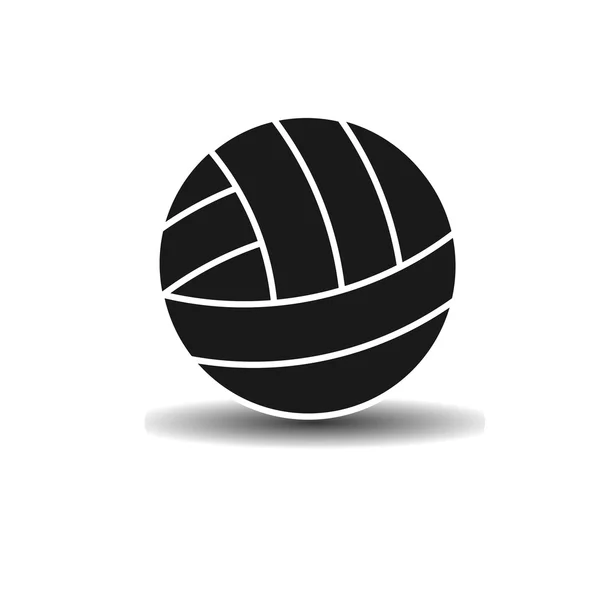 Icono de pelota de voleibol vectorial con sombra — Archivo Imágenes Vectoriales