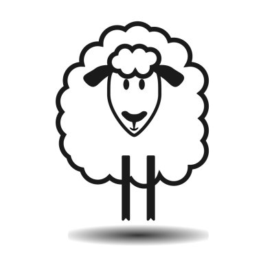 şirin komik kuzu düz