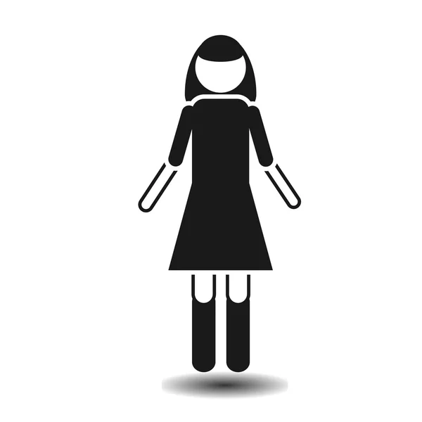 Figure féminine plate — Image vectorielle