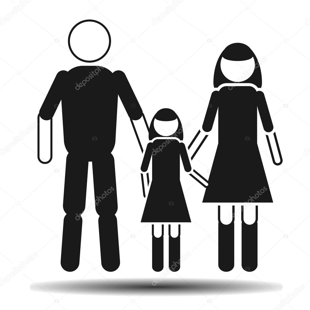 Download papá mamá e hija plana — Vector de stock © helen.tosh ...