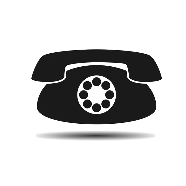 Preto idade vintage telefone — Vetor de Stock