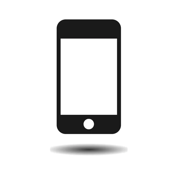 Smartphone noir plat — Image vectorielle