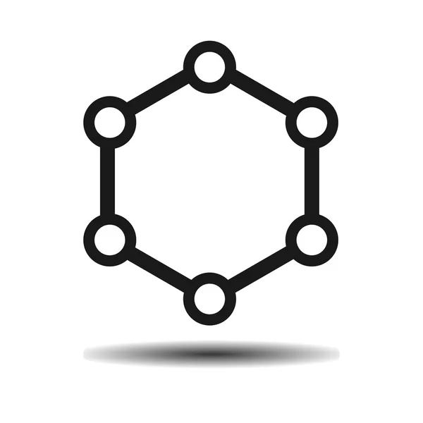 Biologia hexagonal da molécula — Vetor de Stock
