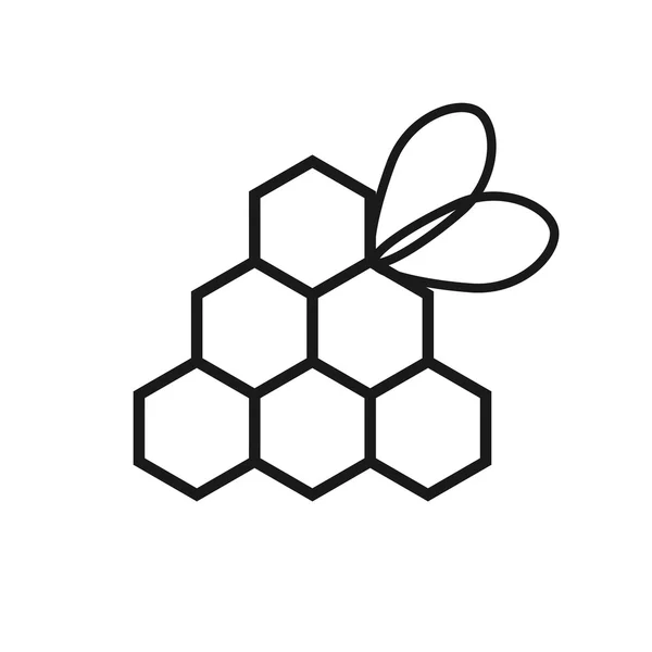 Včelařství černé logo — Stockový vektor