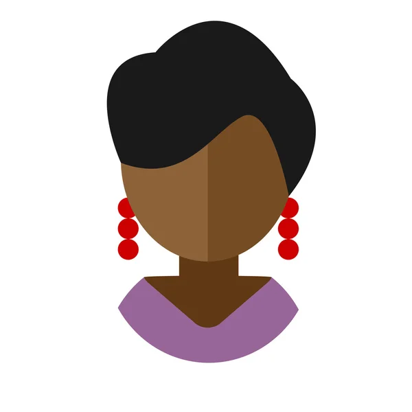 Αφρικανικός-αμερικανική γυναίκα επίπεδη εικόνα avatar — Διανυσματικό Αρχείο