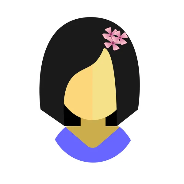 Азіатські жінки плоскі іконки аватари — стоковий вектор