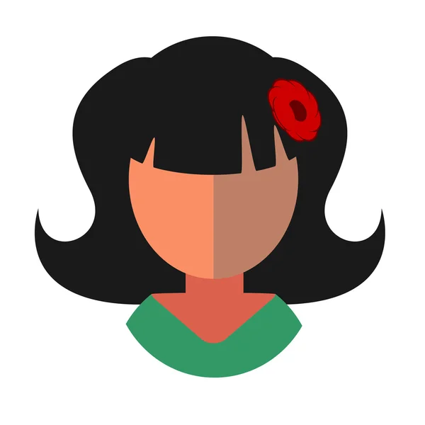 Латинська жінки плоскі іконки аватари — стоковий вектор