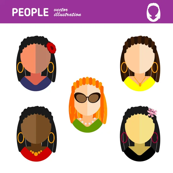 Woman with dreadlock on a white background Royalty Free Stock Illustrations