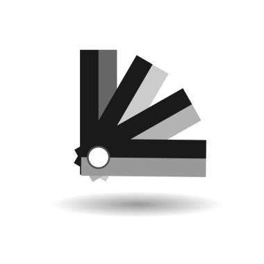 Gölge ile Panton siyah düz vektör