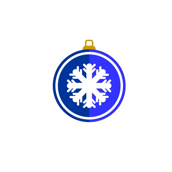 Cor bola de Natal colorido vetor ícone plano — Vetor de Stock