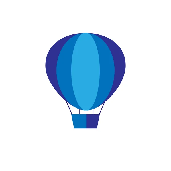 Balão de ar colorido plano com sombra — Vetor de Stock
