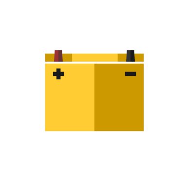 Araba pil düz renk simge vektör