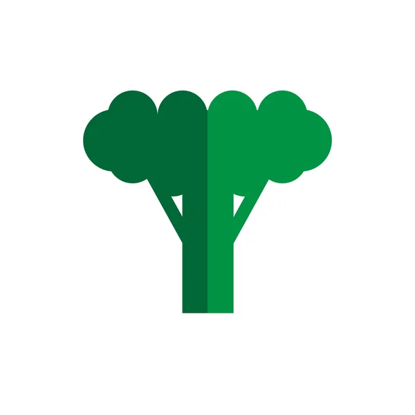 Brokkoli szín ikon lapos vektor növényi — Stock Vector