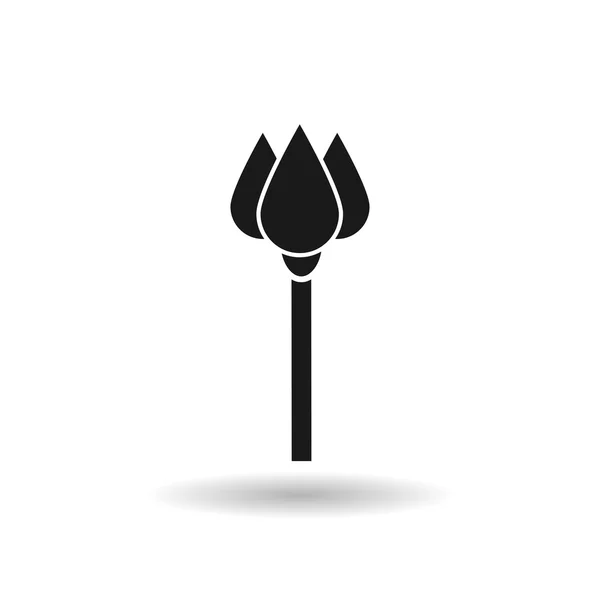 Zwarte scepter platte vector pictogram — Stockvector