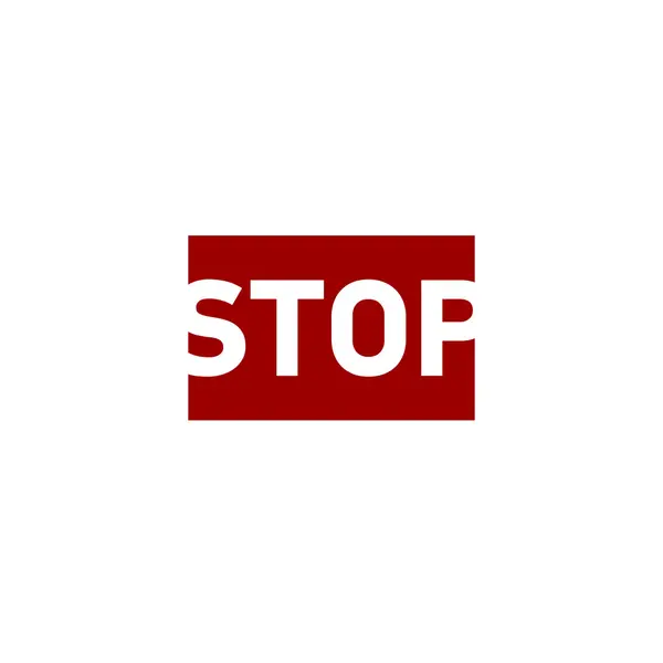 Colored stop sign flat vector icon — Stock Vector