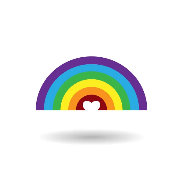 Regenboog gekleurde platte vector pictogram — Stockvector