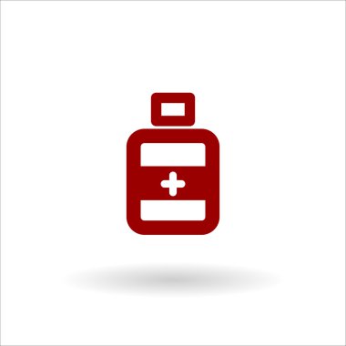 renk şişe tıp vektör satırı simgesi