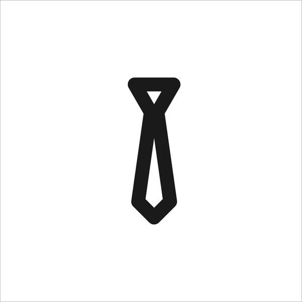 Ícone de linha vetorial gravata preta — Vetor de Stock