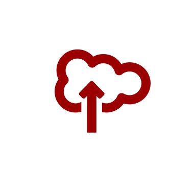 Renk bulut vektör satırı simgesi