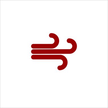 Renk rüzgarlı hava vektör satırı simgesi