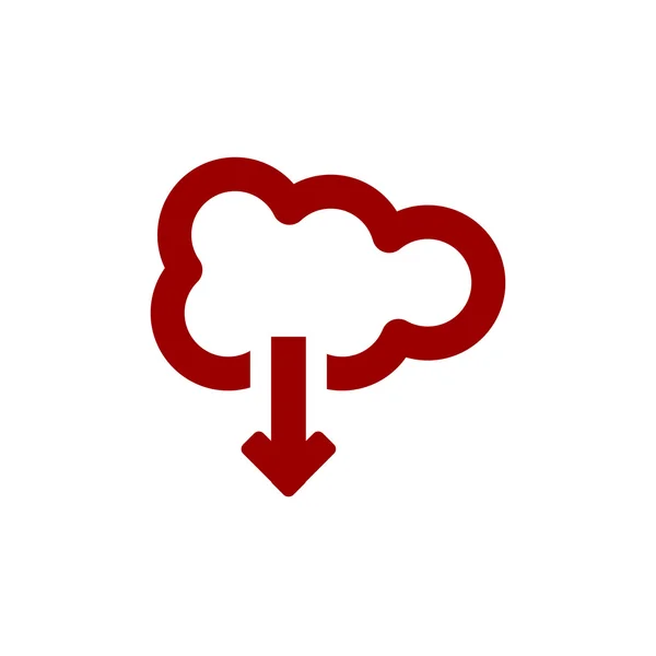 Icona della linea vettoriale nube di colore — Vettoriale Stock