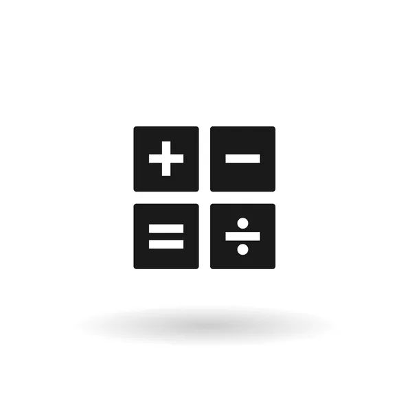 Conjunto de icono de línea de patrón de calculadora negra — Archivo Imágenes Vectoriales