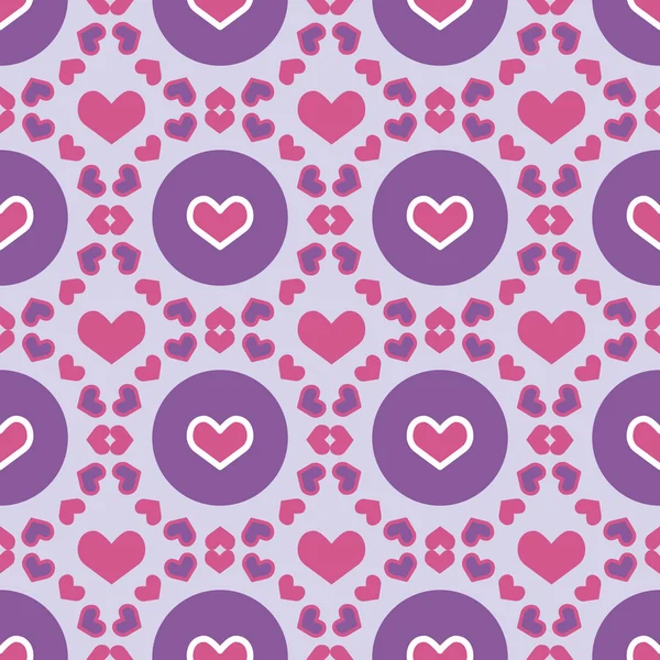 Colorful seamless patterns Valentine day — Stock Vector