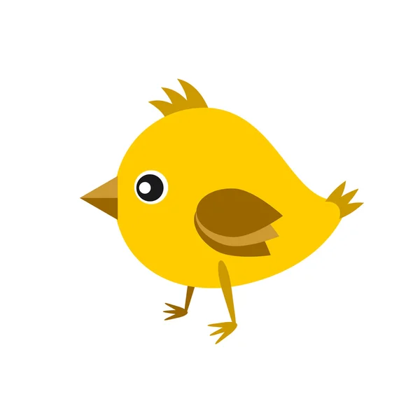 Little cute yellow chick — Stock Vector