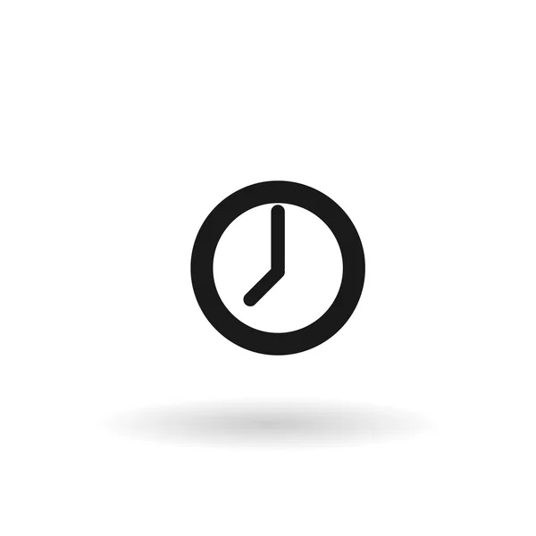 Zwarte horloge pictogram — Stockvector