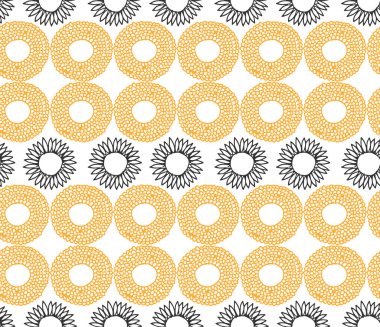 çiçek etnik seamless modeli Doodle